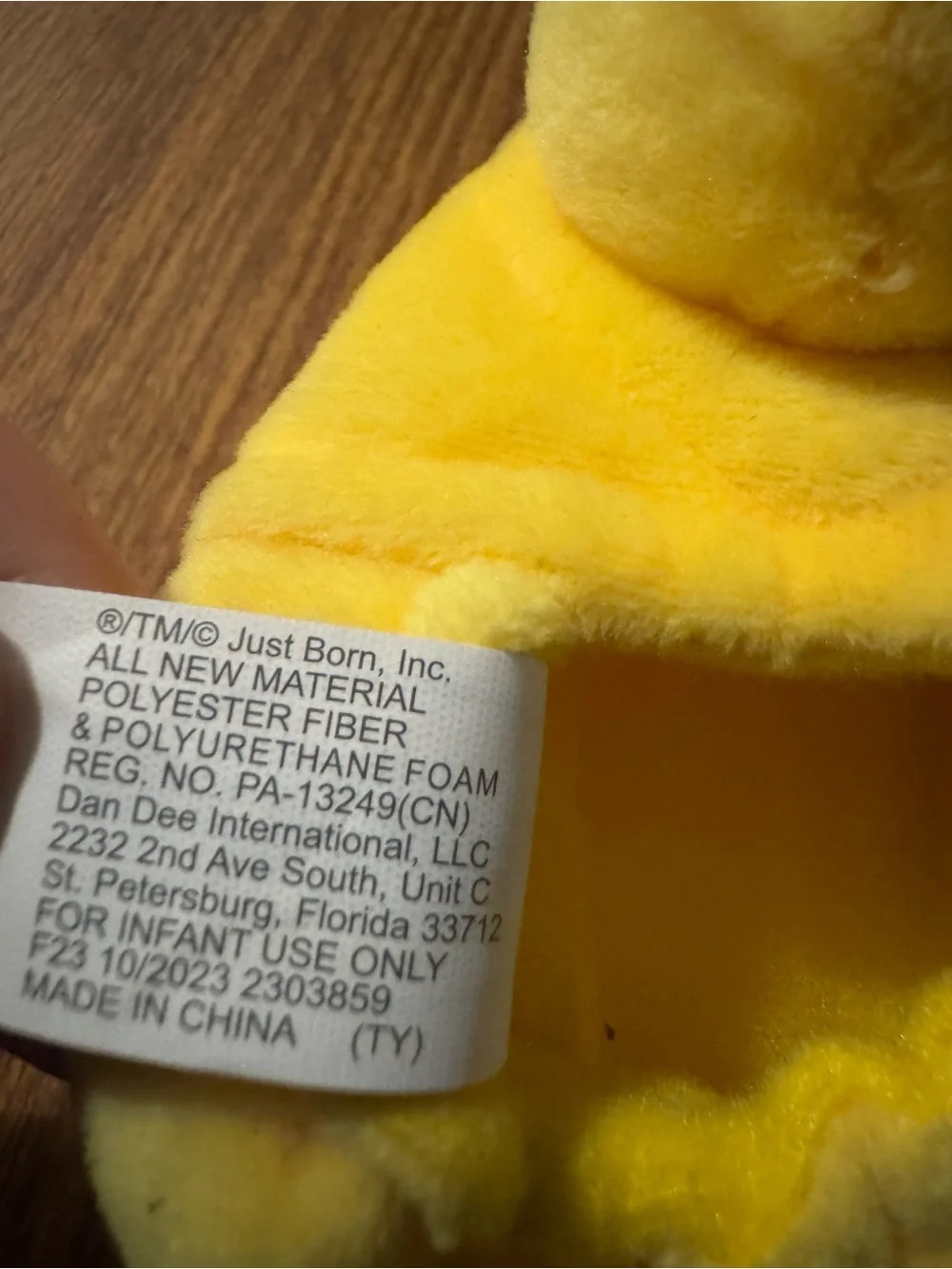 Peeps Infant Yellow Slippers